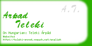 arpad teleki business card